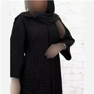 مانتو مجلسی نگین دار مدل مهشید پارچه سوپر مازراتی رنگ مشکی سایز بزرگ