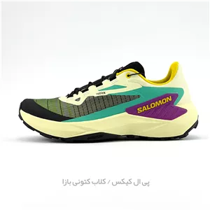 کفش تریل رانینگ سالومون مدل Salomon Genesis - رنگ لیمویی فیروزهای (Sulphur Spring Aqua Purple)