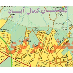 نقشه تقسیمات کشوری استان البرز گیتاشناسی نوین کد 531 SMC