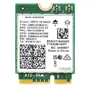 کارت وایرلس اینتل مدل Wi-Fi 6 AX203 Zsd