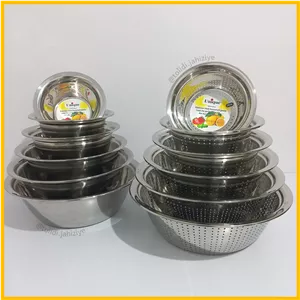 آبکش و لگن استیل یونیک 6 پارچه