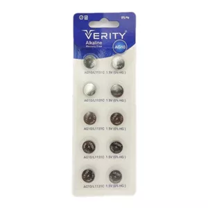 Verity AG10 LR1130 Alkaline Battery for Watches, Toys, Calculators and Remote Controls