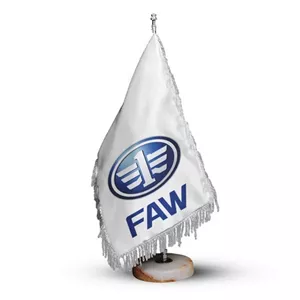 پرچم رومیزی برند خودروسازی اف ا دبلیو FAW با پایه سنگی