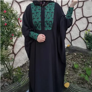 مانتو عبایی برای بانوان با خرجکار گیپور