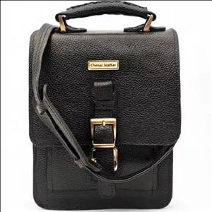 کیف دوشی فلوتری چنار چرم در رنگ های مشکی و عسلی