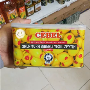 زیتون سبز مغز فلفلی جبل ( CEBEL ) 600گرم خالص ترکیه