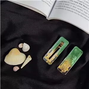  گیره  رزینی جفتی7 سانت دارای گیره فلزی رنگ ثابت