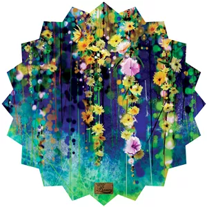 رومیزی ستاره پارچه ای مخمل طرح گل سایز 40 در 40 سانتی متر مدل T21-42827 شرکت رنس (ارسال رایگان همراه با هدیه)