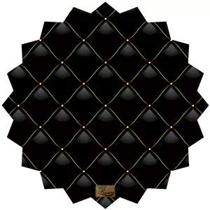 رومیزی ستاره پارچه ای مخمل طرح مربع مشکی سایز 50 در 50 سانتی متر مدل T22-42090 شرکت رنس (ارسال رایگان همراه با هدیه)
