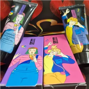 کرم پودر تیوپی کالیستای اصل شرکتی در دورنگ صورتی و بنفش