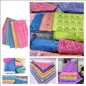  حوله ای میکروفایبر  40 در 40 در رنگ بندی های جذاب طرح خرگوش