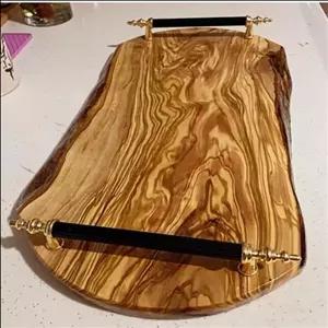 سینی چوبی روستیک بیضی