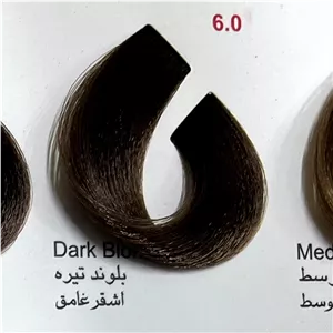 رنگ بلوند تیره6.0 ،رنگ مو کم آمونیاک پیلون و یک عدد اکسیدان