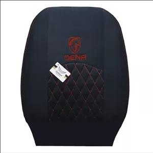 روکش صندلی دنا مخمل مشکی دوخت قرمز