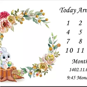 پارچه ماهگرد نوزاد با طرح اختصاصی ودلخواه