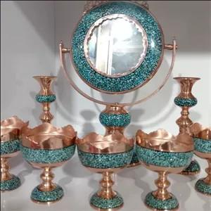 ست اینه و شمعدان فیروزه 