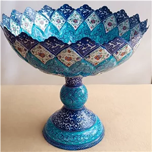 کاسه پایه دار مینا کاری سایز30 