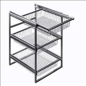 سبد ریلی 3 طبقه کف ثابت استیل ایکس یونیت 30
