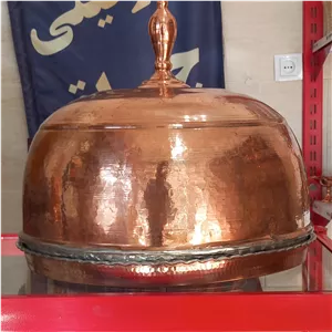 مرغ خوری مسی مدل رستورانی نانوشده سایز بزرگ 