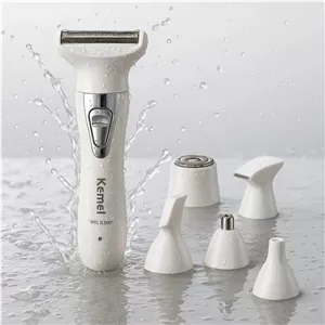 ست اصلاح 5 کاره کیمی مدل Kemei Km-275 اصل کاملترین موزن و شیور اصلاح صورت و بدن موزن ماتیکی و بادیگروم بانوان و آقایان