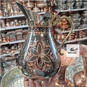 پارچ مسی اردکی کروم الماس تراش نانو سایز بزرگ 
