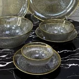 ست پیاله پیش دستی سولو شامپاین طلایی