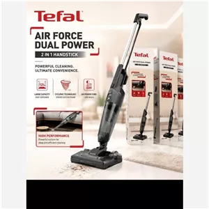 جاروبرقی عصایی تفال TEFAL تی دار 3 حالته جارو و طی همزمان ، جارو برقی آب و خاک جارو پرتابل