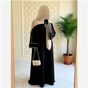 ماکسی عبا زنانه مدل ژینا جنس کرپ الیزه درجه یک سایز 40 تا 50