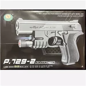 تفنگ کلت ساچمه ای لیزر دار مدل p729 اسباب بازی تفنگ لیزر دار