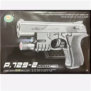 تفنگ کلت ساچمه ای لیزر دار مدل p729 اسباب بازی تفنگ لیزر دار