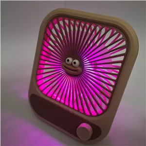 پنکه رومیزی شارژی مدل DD8142 با باتری 2400 میلیآمپر، نور LED و تنظیم سرعت