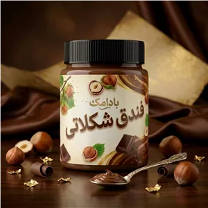 کره فندق شکلاتی بادامک (کرم فندق ) طبیعی، بدون شکر و پالم
