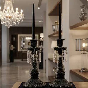 جا شمعی باکارات جفتی مشکی کد 315