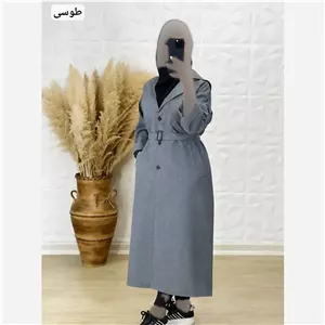 مانتو دانشجویی نانسی جنس پرشین مکانیک اعلا با کمربند و دکمه دار