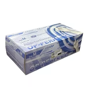 دستکش لاتکس Op-Perfect سایز M بسته 100 عددی