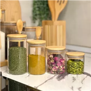 بانکه ادویه پیرکس گرد درب بامبو وارداتی 