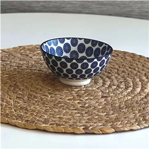 کاسه ماست خوری چینی طرح دایره آبی