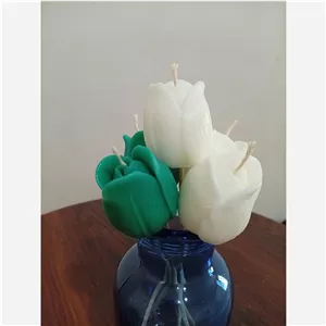 گیفت.شمع غنچه گل رز