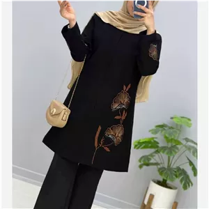 مانتو بلند مزونی جواهر زنانه مجلسی اداری رسمی 