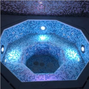 چراغ توکار استخری استیل برند لدمن 12وات