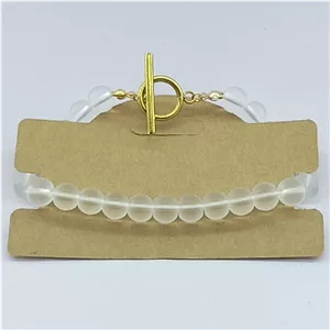 دستبند سنگی زنانه مدل انیکس شیشه ای کد G11