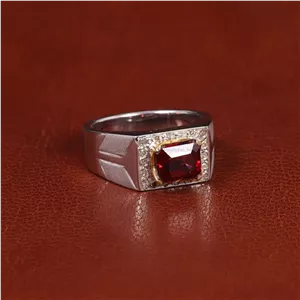 انگشتر گارنت مردانه کد 32813