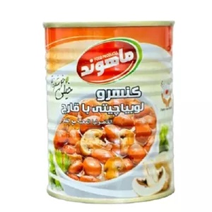 کنسرو لوبیا چیتی با قارچ ماهوند عمده 350 گرمی - 5 شل 12 عددی (60 عدد)