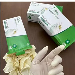 دستکش لاتکس بدون پودر 100 عددی 7 درصد تخفیف برای مشتریدهای اول 