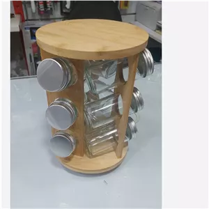 جا ادویه چرخشی همراه با استند بامبو