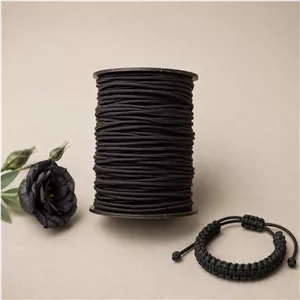 کش قیطان ضخیم3 میلیمتر مشکی (یک متر)