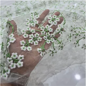 پارچه تور طرح شکوفه ژاپنی برجسته ،نرم و لطیف ،مناسب مجلسی،شومیز،لباس محلی،عرض1 40