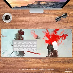 ماوس پد هومرو مدل HX130 طرح Samurai Warrior سایز 40x100 سانتیمتر - با بهترین کیفیت
