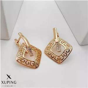 گوشواره زنانه شیک ورساچه لوزی ژوپینگ کد 1203