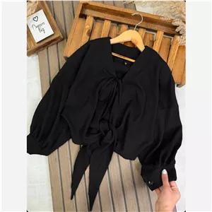 شومیز مشکی گره ای